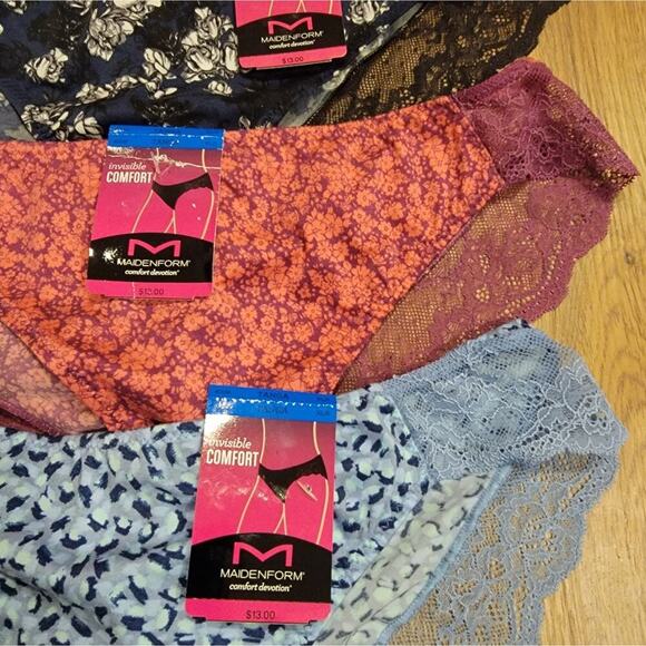 3 Pairs of Women XL Maidenform Comfort Devotion Lace Tangas - Picture 6 of 13
